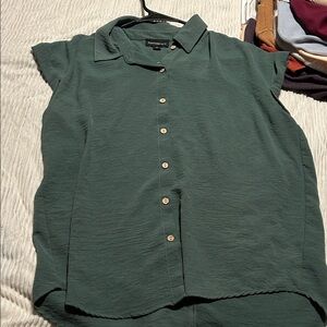 Forest Green Button-Down Shirt